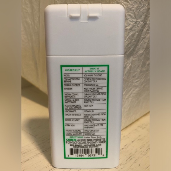 NATIVE NWOT sensitive facial cleanser (unscented) - Picture 2 of 2